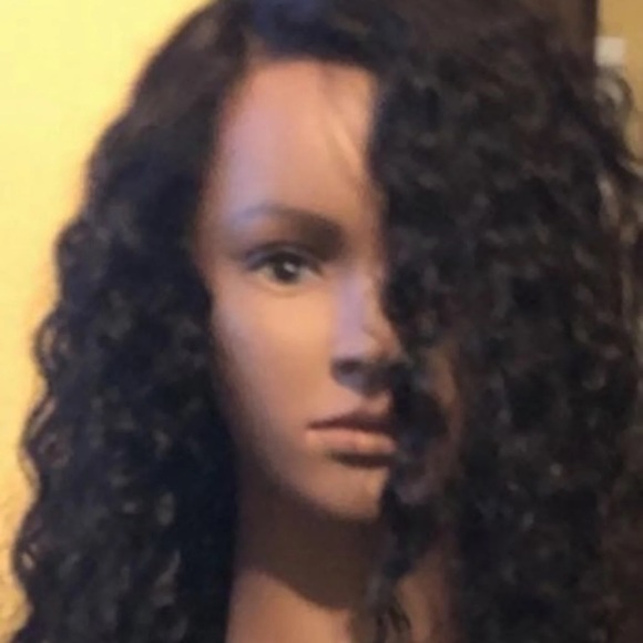 22” Water wave pre plucked glue-less wig *…NEW